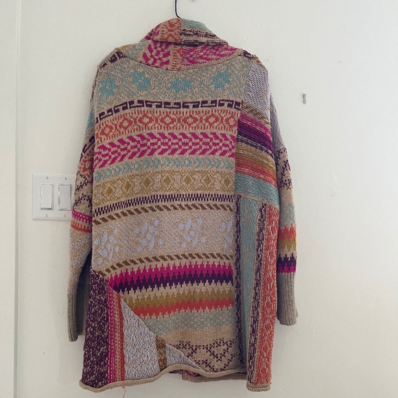 Pilcro shawl collar grandpa cardigan in multi color size xs/s - Picture 3 of 9